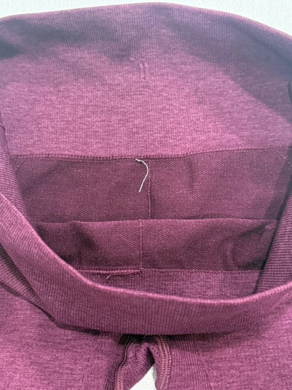 Lululemon In The Flow Crop II Seamless Scrunch‎ Stretch Burgandy Yoga Capri